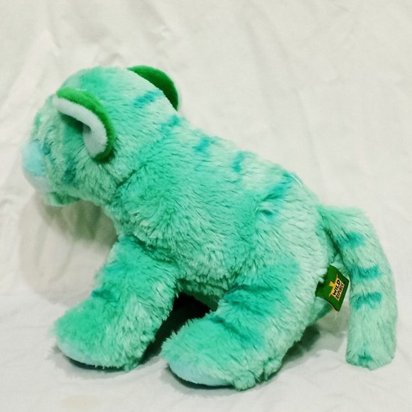 Tiger Cub Mint Green Plush Stuffed Animal 12" Wild Republic 2015 Toy Big Cat - Picture 4 of 9
